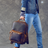 Men Retro Backpack Crazy Horse Leather Travel Backpack Laptop Backpack RockCow Leather Studio