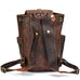 Crazy Horse Leather Travel Backpack Retro Style Full Grain Leather Laptop Backpack For Men RockCow Leather Studio