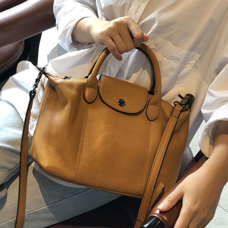 Leather Crossbody Bags for Women, Small Leather Shoulder Bag, Full Grain Leather Top Handle Bag RockCow Leather Studio