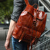 Flash Sale Full Grain Leather Travel Backpack Handmade Leather Backpack RockCow Leather Studio