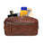 The Twin Section Toiletry- Brown Classy Leather Bags