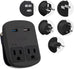 World-Way 6 Travel Adapter Kit | 2 USB + 2 US Outlets - Grounded (WPS-2B) Ceptics