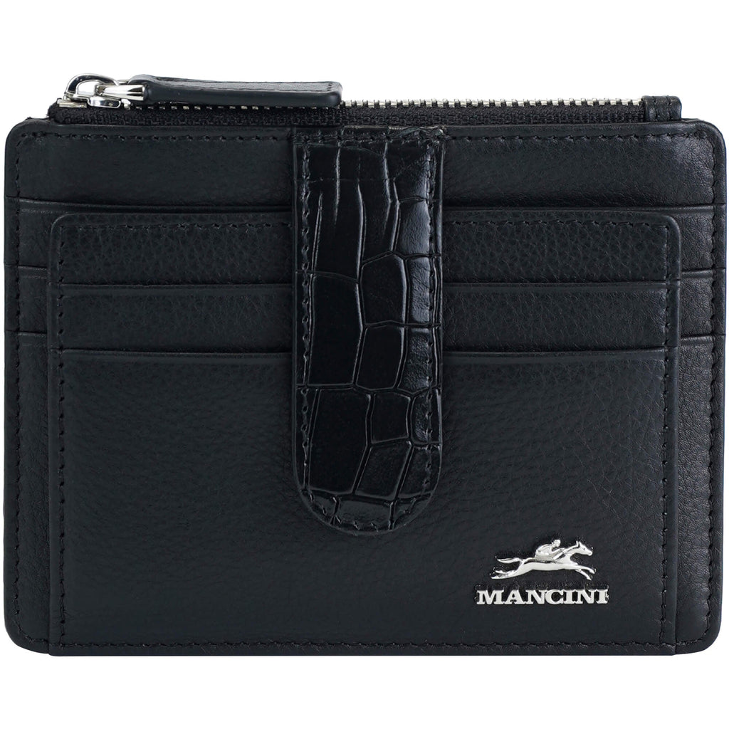 Mancini Croco2 Women’s Card Case with Enhanced RFID Protection Mancini