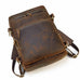 Crazy Horse Leather Travel Backpack Retro Cowhide Leather School Backpack Large Capacity Laptop Backpack RockCow Leather Studio
