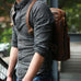Crazy Horse Leather Backpack Durable Travel Backpack School Backpack RockCow Leather Studio