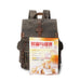 Outing Sport Travelling Waxed Canvas Leather Backpack, Casual Laptop Backpack, Vintage Waterproof Shoulder School Bag 5252 RockCow Leather Studio