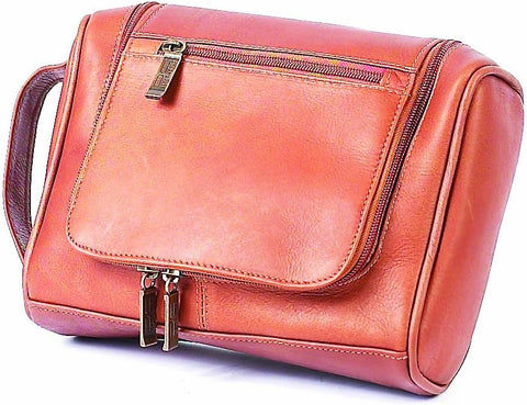 Claire Chase Leather Hanging Toiletry Bag
