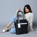 Midnight Elegance Noir Shopper Tote Classy Leather Bags