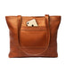 Piel Leather Top Zip Tote Bag