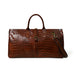 LuxeHide Brown Croco Pattern Duffle Classy Leather Bags