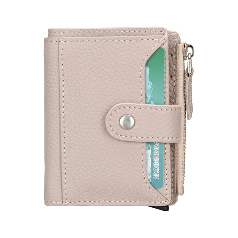 Leather Zip Mechanical Card Holder Mizuri Leather