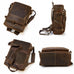 Crazy Horse Leather Travel Backpack Retro Cowhide Leather School Backpack Large Capacity Laptop Backpack RockCow Leather Studio