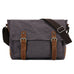 Waxed Canvas Messenger Bag Waxed Courier Bag Canvas Shoulder Bag Men Satchel Briefcase Vintage Crossbody Bag RockCow Leather Studio
