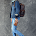 Men Retro Backpack Crazy Horse Leather Travel Backpack Laptop Backpack RockCow Leather Studio