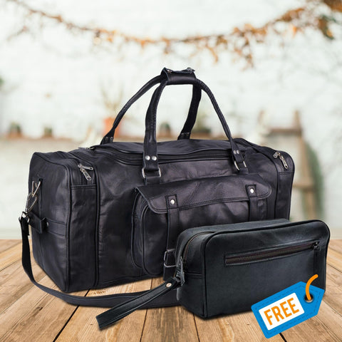 The Dark Knight Traveler + FREE Toiletry Bag Classy Leather Bags