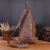 Crazy Horse Leather Chest Pack Handmade Chest Bag Casual Shoulder Messenger Bag RockCow Leather Studio