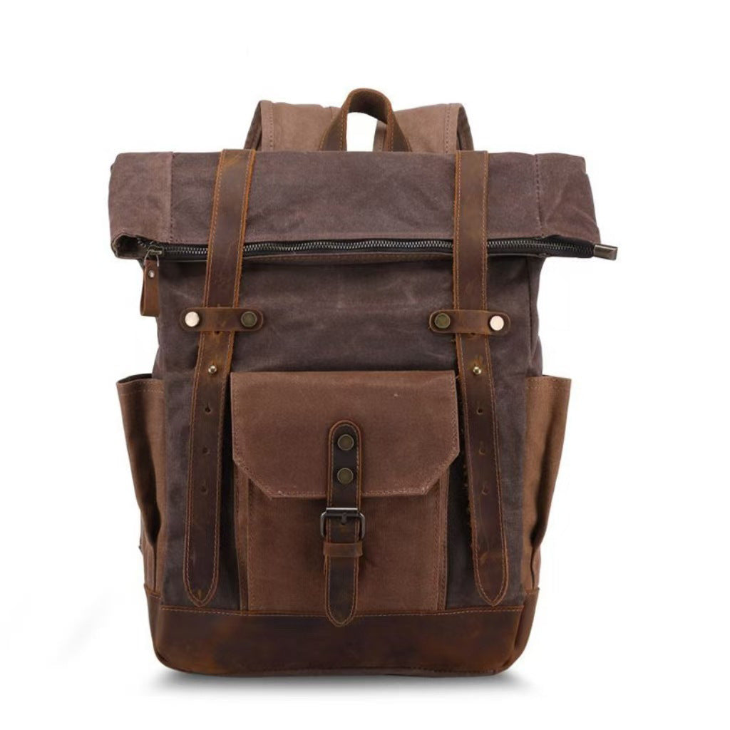 Vintage Oil Wax Waterproof Canvas Traveling Bag Social Buzz eSIMs