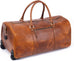 Tan Leather Trolley Bag 44L Classy Leather Bags