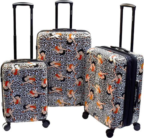 Betty Boop-Themed Leopard Hard Side Luggage Set. Carry-on, Medium and Large Checked (Copy) Dony Corp.