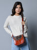 Astounding Ajrakh Ethnic Satchel Classy Leather Bags