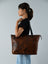 Portland Leather Tote with Zipper Classy Leather Bags