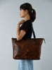 Portland Leather Tote with Zipper Classy Leather Bags
