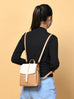Claire Women's Backpack - Beige Classy Leather Bags
