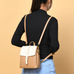 Claire Women's Backpack - Beige Classy Leather Bags