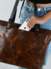 Portland Leather Tote with Zipper Classy Leather Bags