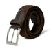 Braided Brown Canvas Belt Classy Leather Bags