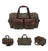 ROCKCOW Weekender Overnight Bag Canvas Genuine Leather Travel Duffel Tote AF14 RockCow Leather Studio