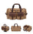 ROCKCOW Weekender Overnight Bag Canvas Genuine Leather Travel Duffel Tote AF14 RockCow Leather Studio