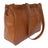 Piel Leather Small Zippered Shopping Bag