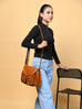 2-Pocket Leather Sling For Women Classy Leather Bags