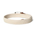 Cream & Brown Braided Canvas Leather Belt Classy Leather Bags