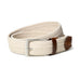Cream & Brown Braided Canvas Leather Belt Classy Leather Bags