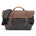 Waterproof Canvas DSLR Camera Bag Canvas Shoulder Camera Bag Messenger Bag QSM3032 RockCow Leather Studio
