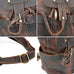Crazy Horse Leather Travel Backpack Retro Style Full Grain Leather Laptop Backpack For Men RockCow Leather Studio
