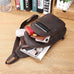 Crazy Horse Leather Chest Pack Handmade Chest Bag Casual Shoulder Messenger Bag RockCow Leather Studio