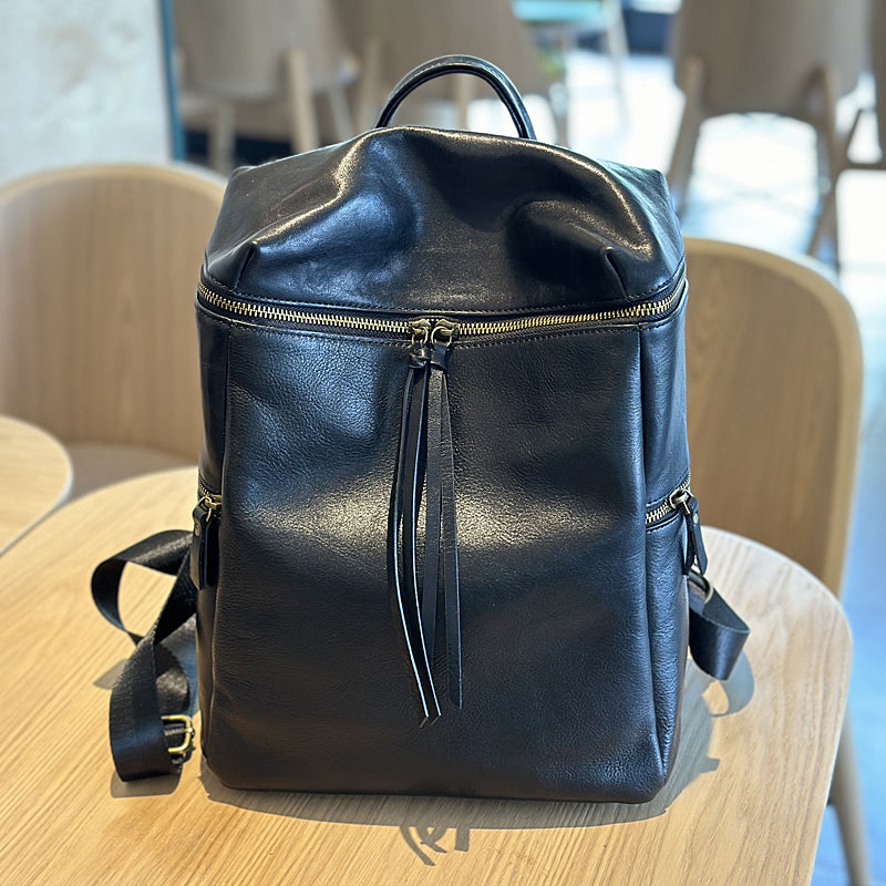 Large Women's Genuine Leather Backpacks, Handmade Vintage School Backpack for Women RockCow Leather Studio