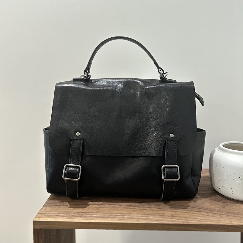 Vintage Womens Leather Backpack, Handmade Full Grain Leather Backpack, Women's Leather Backpack for School RockCow Leather Studio