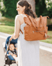 The Lillian Diaper Bag - Cognac Baldwin Baby Company