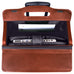 Mancini Leather Goods Deluxe Wheeled Catalog Case Mancini