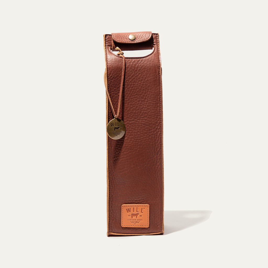Single Leather Wine Case Will Leather Goods