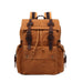 Outing Waxed Canvas Leather Backpack, Big Capacity Laptop Backpack, Vintage Waterproof Shoulder School Bag 5358 RockCow Leather Studio
