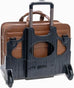 McKlein USA Clinton 17" Leather Patented Detachable Wheeled Laptop Briefcase