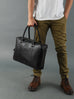 Dixon Black Buffalo Leather Laptop Briefcase Classy Leather Bags