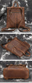 Crazy Horse Leather Backpack Laptop Backpack Travel Backpack Retro Shoulder Messenger Bag RockCow Leather Studio