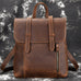 Crazy Horse Leather Backpack Laptop Backpack Travel Backpack Retro Shoulder Messenger Bag RockCow Leather Studio