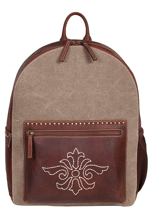 Scully Canvas & leather backpack Berkeley